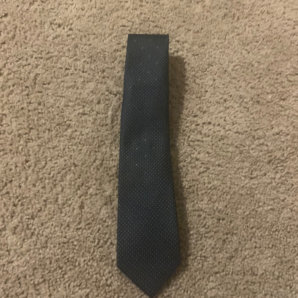 Dark Blue Polkedot Tie